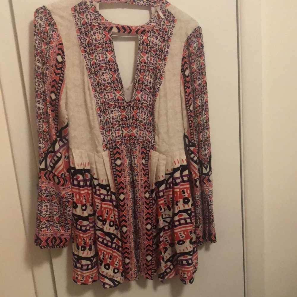 Free People Printed Cut Out design dress size 4